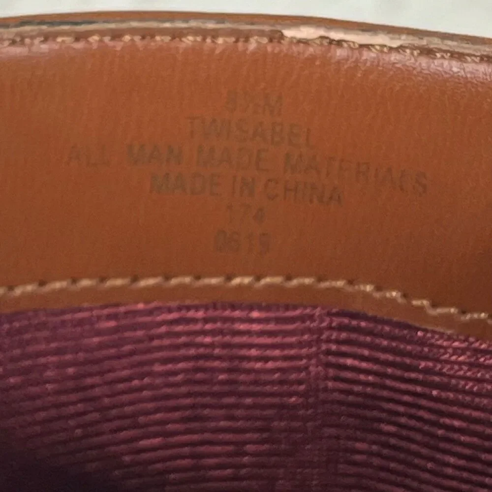 Tommy Hilfiger Women Brown Ankle Boots Side Zip Buckle‎ Detail Size 8.5M